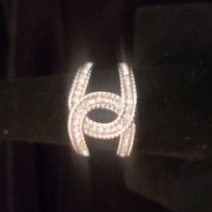 Women’s Silver and Cubic Zirconia Ring Sz 7